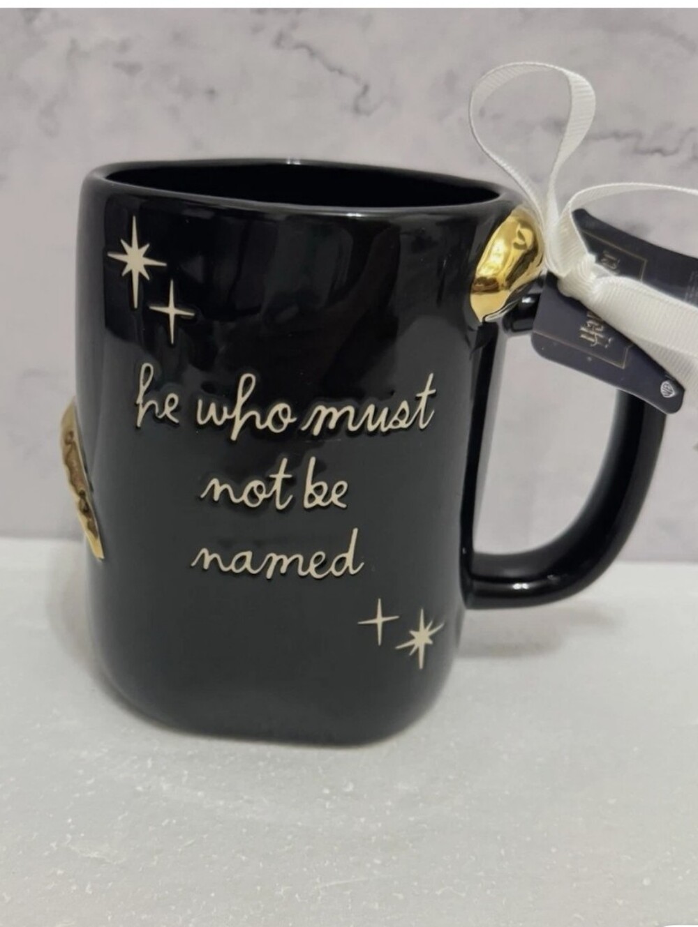 Rae Dunn Harry Potter HE WHO MUST NOT BE NAMED mug